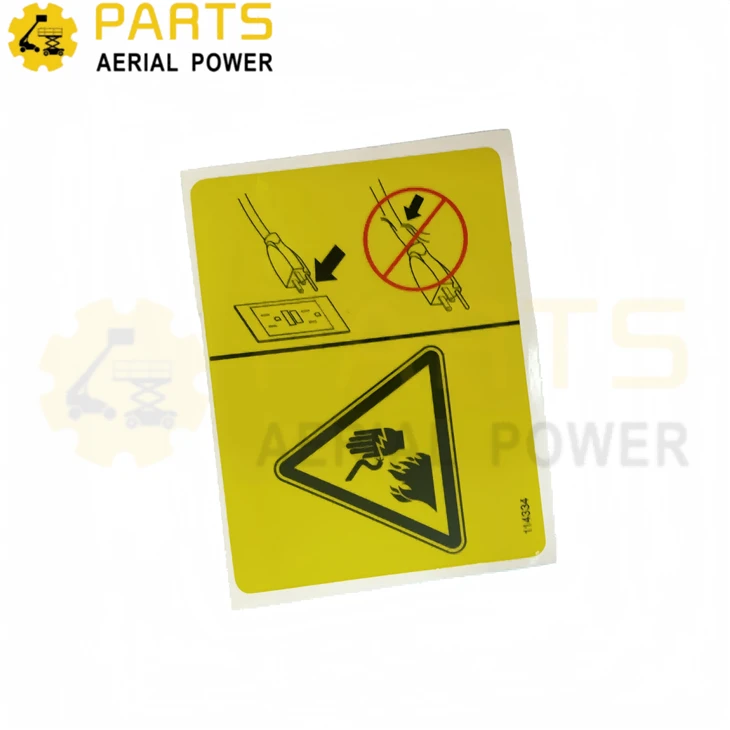 Decal, Electric Hazard Plug 114334GT For Genie factory