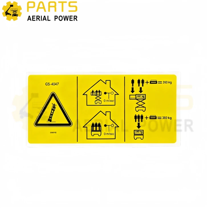 Decal,Maximum capacity warning 230755GT for Genie