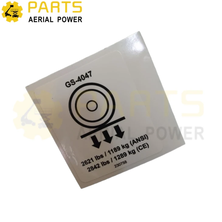 Decal,Wheel Load 230758GT For Genie suppliers